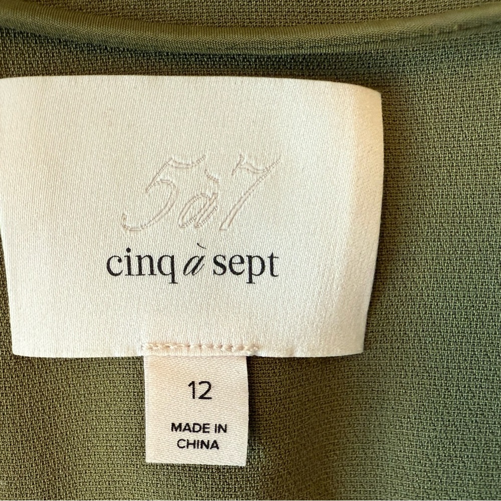 cinq à sept Draped Fringe Jacket – Size 12 – Olivia Fully Lined - Picture 4 of 10